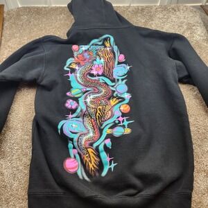 Jhene Aiko Chilombo Tour Hoodie Black Dragon Graphic Mens Small RN 102050